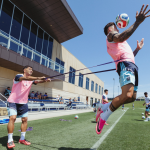 Argentina national team players take part in a training session