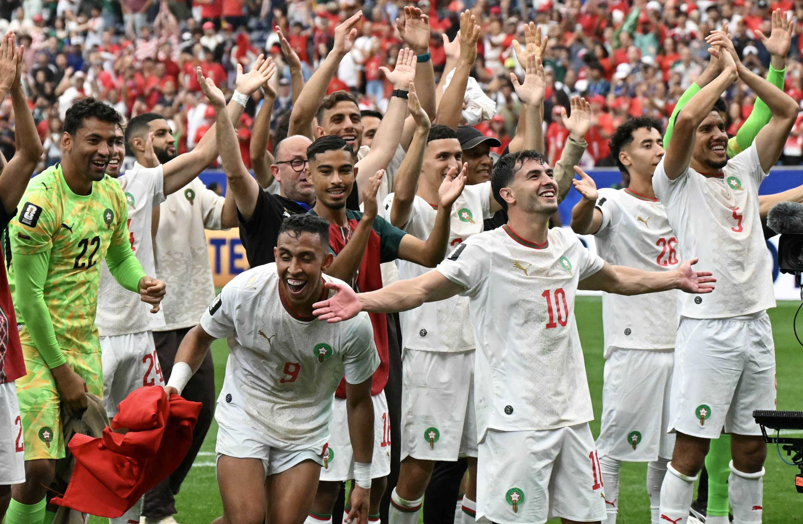 Morocco's players