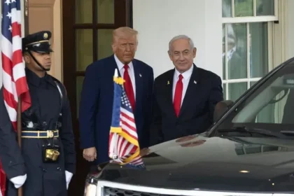 Donald Trump welcomes Benjamin Netanyahu