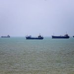 *In this photograph obtained from Iran's ISNA news agency on June 18, 2026, vessels are anchored in Bandar Abbas