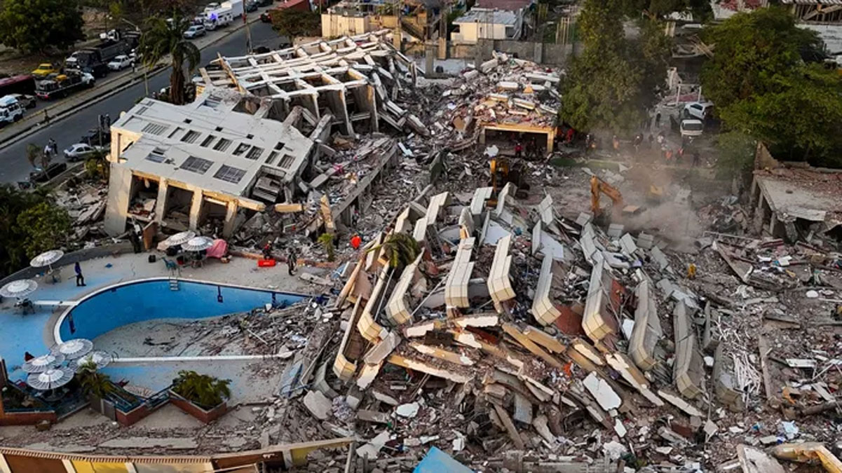 buildings destroyed by the twin earthquakes