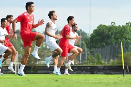 Training session at the Bali United Training Center