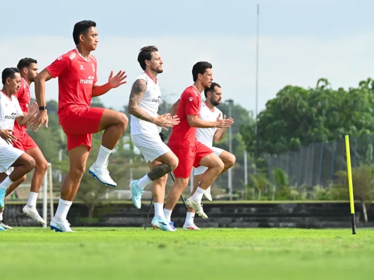 Training session at the Bali United Training Center